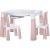 Neo Set tavolo e sedia per bambini in plastica Bianco Rosa di FreeOn