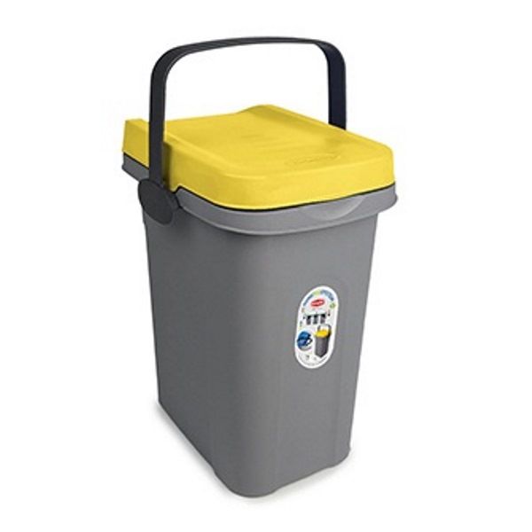 Pattumiera Home Eco System 7lt Giallo 23x19x31hcm di Stefanplast