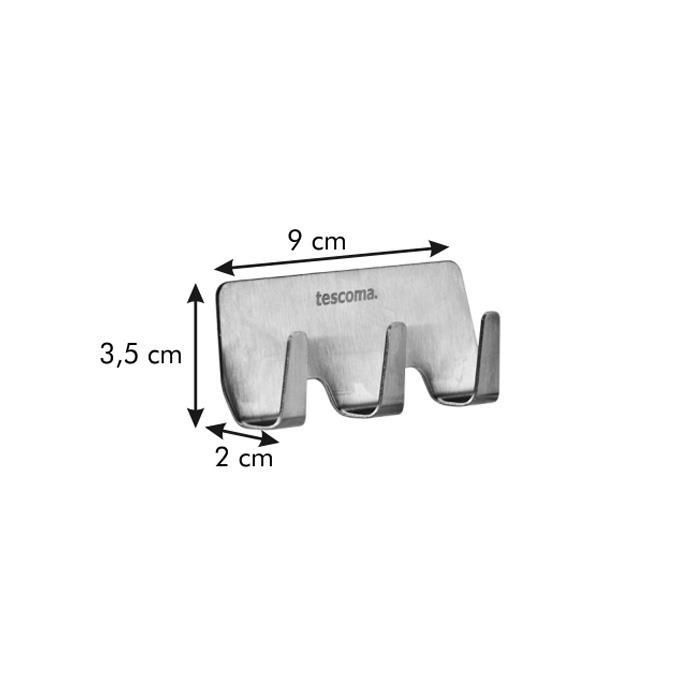 Gancio Adesivo Triplo in Acciaio Inox Presto di Tescoma